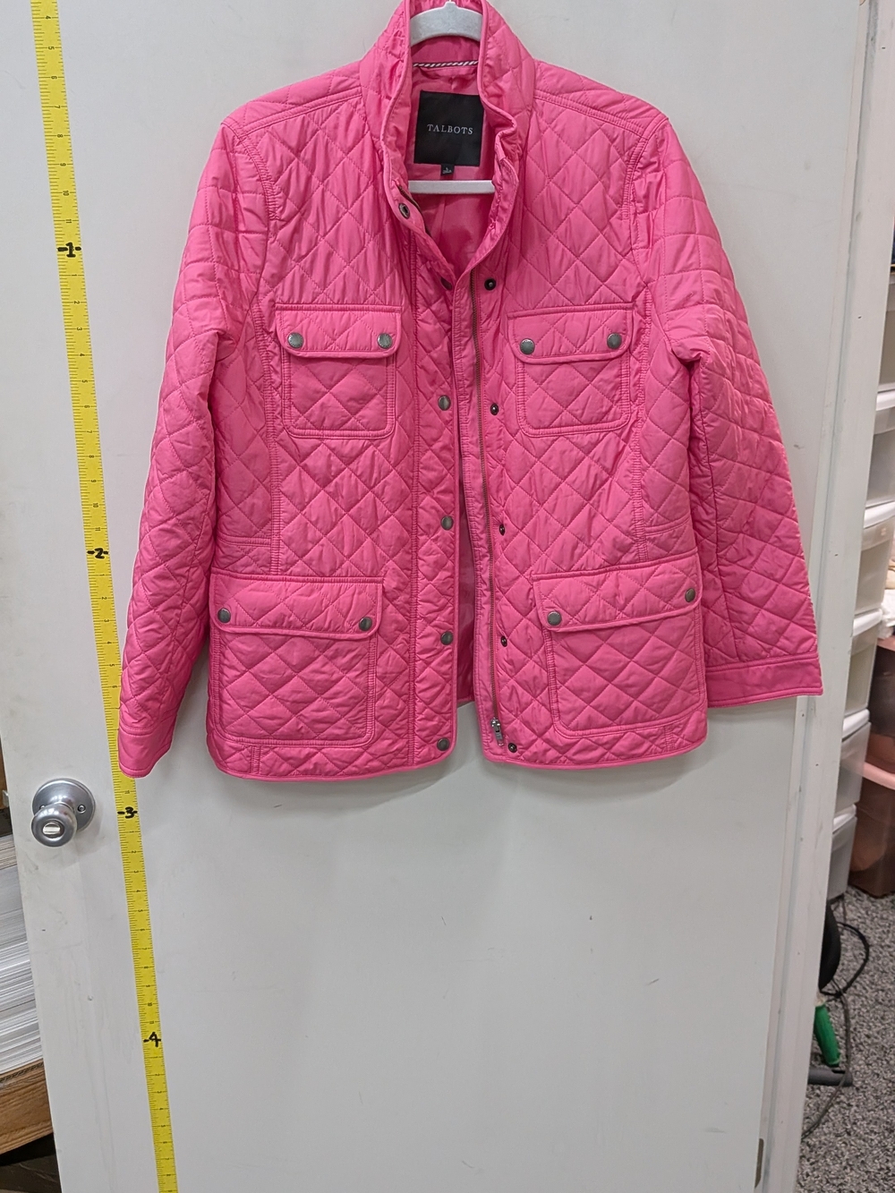 Talbots Hot Pink Quilted Puffer Jacket Women's